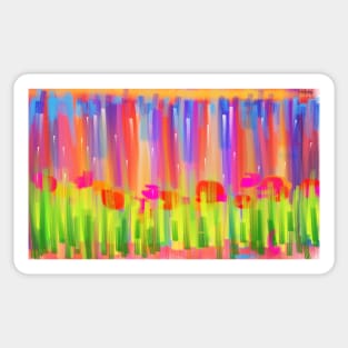 Garden painting art nature Sticker